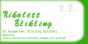 nikolett blikling business card